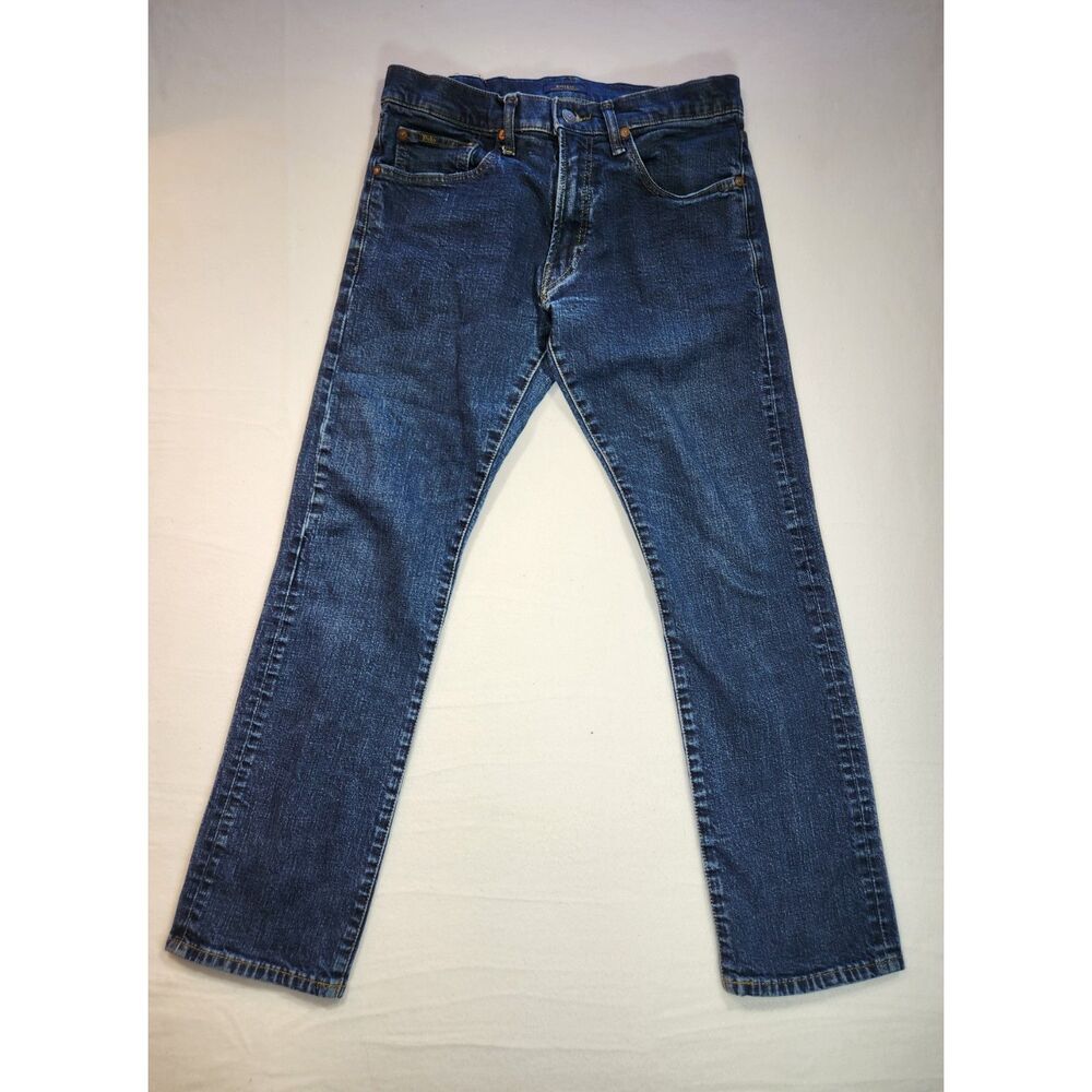 Polo Ralph Lauren Womens Varick Slim Straight Jeans 31x28 Blue Denim Preppy